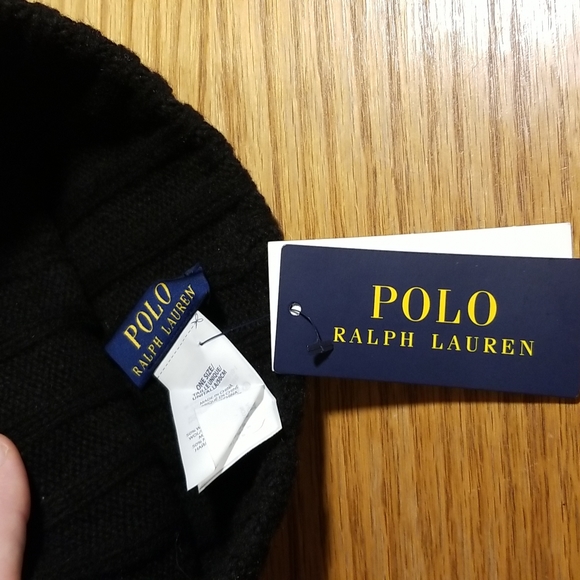 (BLACK)POLO RALPH LAUREN WINTER HAT - Picture 4 of 6